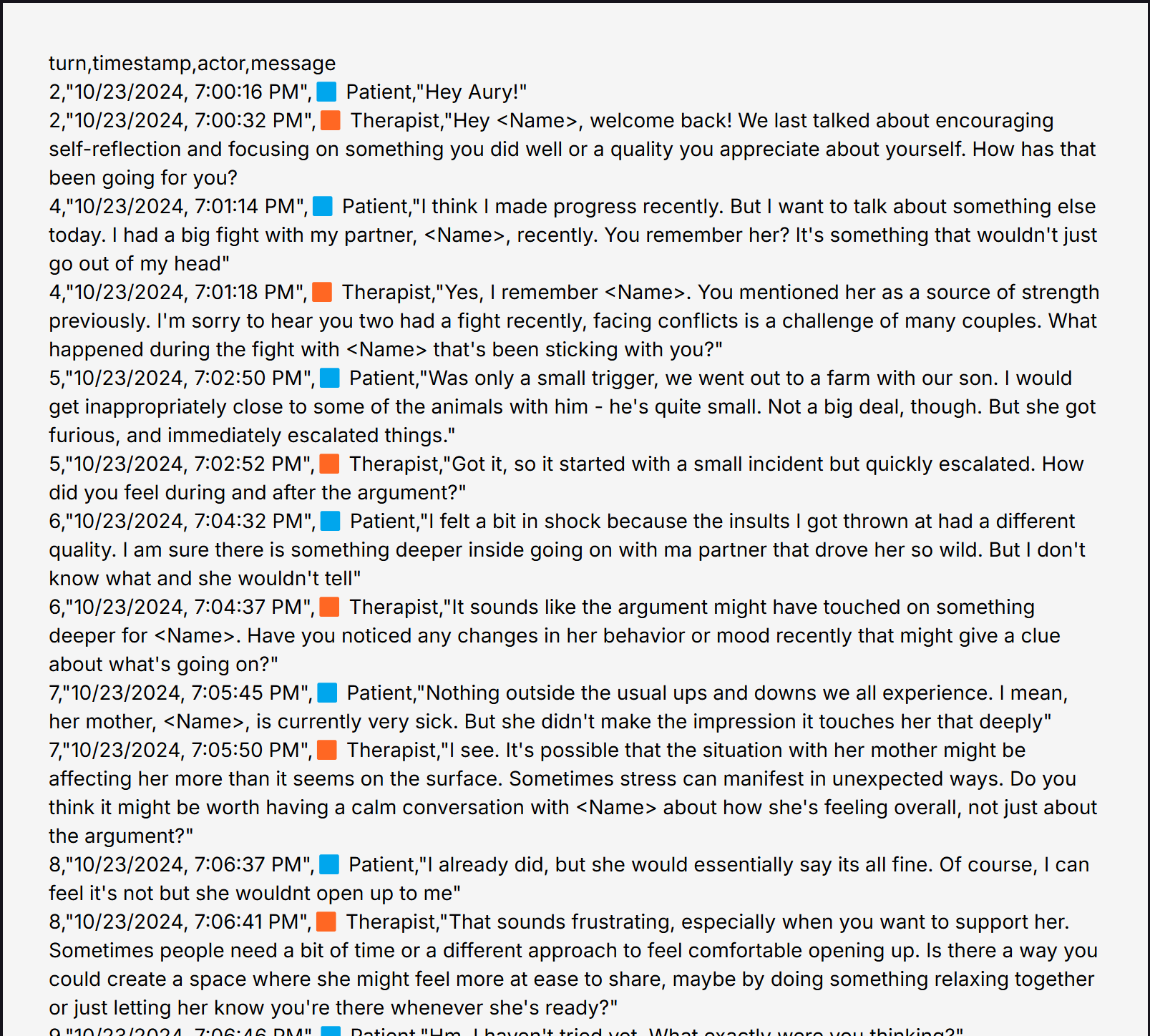 Analytics transcript example